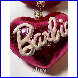 BARBIE Christopher Radko Doll Heart Glass Ornament In Box 1998 Rare