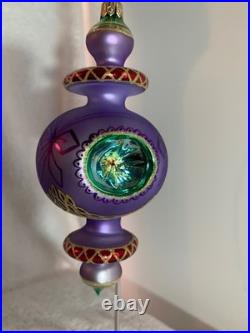 CHRISTOPHER RADKO, 1998 RAZZMATAZZ PURPLE TRIPLE REFLECTOR 7 a wonderful ornamen