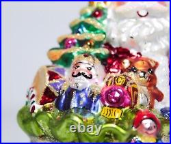 CHRISTOPHER RADKO Deluxe Delivery Santa Blown Glass Christmas Ornament with TAG