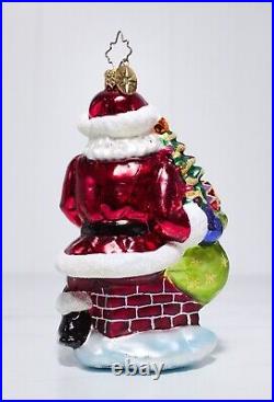 CHRISTOPHER RADKO Deluxe Delivery Santa Blown Glass Christmas Ornament with TAG