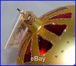 CHRISTOPHER RADKO FESTIVA Christmas Ornament 96-212-0 LARGE TEARDROP BALL