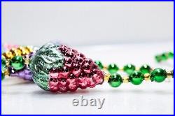 CHRISTOPHER RADKO Frosty Harvest Vineyard & Grapes Glass Christmas Garland 36