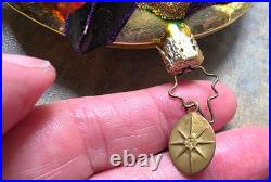 CHRISTOPHER RADKO Halloween Ornament WITCH ON BROOM with BATS Moon & Broom