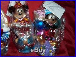 CHRISTOPHER RADKO, Mickey Mouse 70 HAPPY YEARS GLASS ORNAMENTS, 341/1928