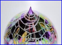 CHRISTOPHER RADKO Pastel Stained Glass Dragonfly Jumbo Teardrop Ornament RARE