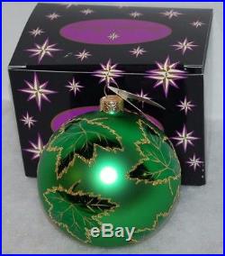 CHRISTOPHER RADKO RAINBOW SCARLETT Christmas Ornament 87-010-4 Green Ball