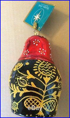 CHRISTOPHER RADKO Retired RARE 2005 KATRINA Glass Christmas Ornament NWT Poland