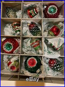 CHRISTOPHER RADKO SHINY BRITE SET OF 72 CHRISTMAS ORNAMENTS lot of 6 Boxes 2012