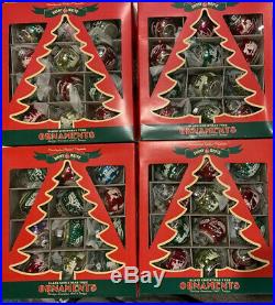 CHRISTOPHER RADKO SHINY BRITE SET OF 72 CHRISTMAS ORNAMENTS lot of 6 Boxes 2012