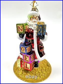 CHRISTOPHER RADKO SIMPLY NOEL SANTA GLASS CHRISTMAS 7 Artist Signed Rare