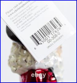 CHRISTOPHER RADKO Skull Duggery Halloween Pirate Christmas Ornament with Tag