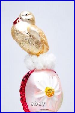 CHRISTOPHER RADKO Spring Chick Clip-On Glass Easter Christmas Ornament withTAG