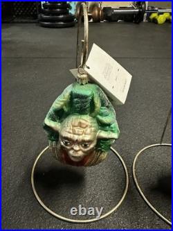 CHRISTOPHER RADKO Vader, Yoda, C3-PO, STAR WARS 1998 Glass Ornament Lot
