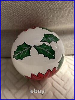 CHRISTOPHER Radko Christmas Poinsettia Ball Christmas Ornament 5