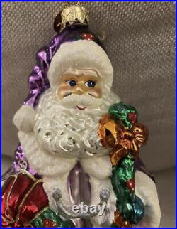 CHRISTOPHER Radko Purple King Yorkshire Santa Large Christmas Ornament 8