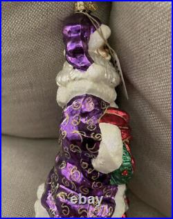 CHRISTOPHER Radko Purple King Yorkshire Santa Large Christmas Ornament 8