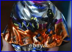 Charming Christopher Radko Halloween Teddy Bear Ornament W Vampire Cate Mask Tag