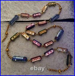 Christopher RADKO 1993 Christmas Express 70 Glass Garland 93-394-3 with Box