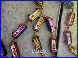 Christopher RADKO 1993 Christmas Express 70 Glass Garland 93-394-3 with Box