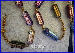 Christopher RADKO 1993 Christmas Express 70 Glass Garland 93-394-3 with Box