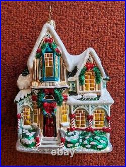 Christopher RADKO, Cozy Cottage Ornament, 5.5 x 4