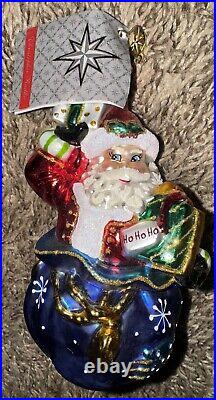 Christopher RADKO NICK NACK gifted Wrapped Santa Claus Ornament