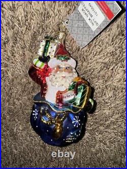 Christopher RADKO NICK NACK gifted Wrapped Santa Claus Ornament