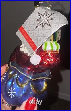 Christopher RADKO NICK NACK gifted Wrapped Santa Claus Ornament