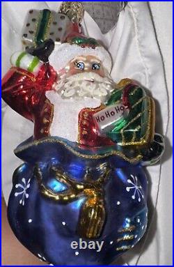 Christopher RADKO NICK NACK gifted Wrapped Santa Claus Ornament