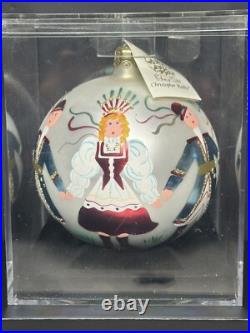 Christopher Radco Hand Blown & Painted Round Christmas Ornament