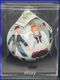 Christopher Radco Hand Blown & Painted Round Christmas Ornament