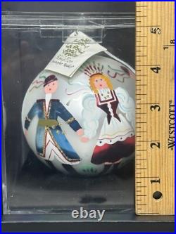 Christopher Radco Hand Blown & Painted Round Christmas Ornament