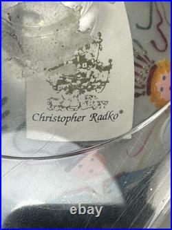 Christopher Radco Hand Blown & Painted Round Christmas Ornament