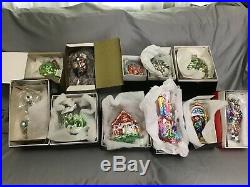 Christopher Radko 12 Days Of Christmas Ornaments Set In Boxes 1-11