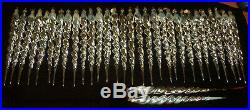 Christopher Radko 12 Drop Silver Spiral Icicle Ornaments Set of 32
