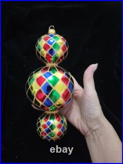Christopher Radko 15th Anniv Triple Harlequin 00-1407-0 Ornament