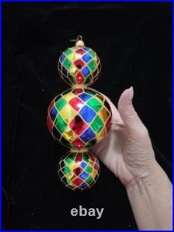 Christopher Radko 15th Anniv Triple Harlequin 00-1407-0 Ornament