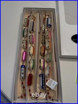Christopher Radko 1993 CHRISTMAS EXPRESS Train Glass Garland 93-394-0 New W Tag