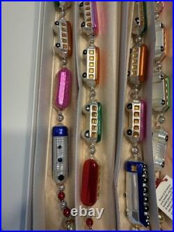 Christopher Radko 1993 CHRISTMAS EXPRESS Train Glass Garland 93-394-0 New W Tag