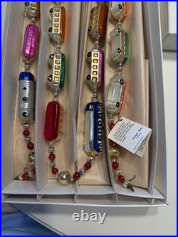 Christopher Radko 1993 CHRISTMAS EXPRESS Train Glass Garland 93-394-0 New W Tag