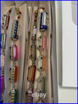 Christopher Radko 1993 CHRISTMAS EXPRESS Train Glass Garland 93-394-0 New W Tag