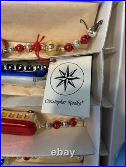 Christopher Radko 1993 CHRISTMAS EXPRESS Train Glass Garland 93-394-0 New W Tag