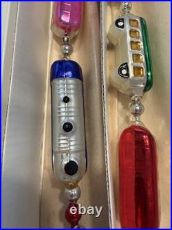 Christopher Radko 1993 CHRISTMAS EXPRESS Train Glass Garland 93-394-0 New W Tag