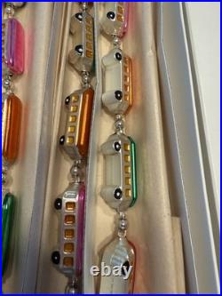 Christopher Radko 1993 CHRISTMAS EXPRESS Train Glass Garland 93-394-0 New W Tag