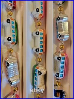 Christopher Radko 1993 CHRISTMAS EXPRESS Train Glass Garland 93-394-0 With Box