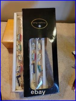 Christopher Radko 1993 CHRISTMAS EXPRESS Train Glass Garland 93-394-0 With Box