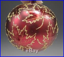 Christopher Radko 1994 Ruby Scarlett Christmas Ball Ornament Burgundy Mwt