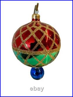 Christopher Radko 1994christmas Harlequin94-216-0 Ornament Dropball Rare