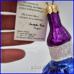 Christopher Radko 1995 Glass Ornament 6.5 Tall Very Rare