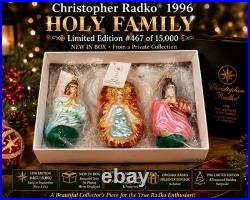 Christopher Radko 1996 Holy Family Nativity #467/15000 NIB Limited Edition